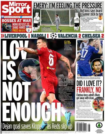Daily Mirror Back Page