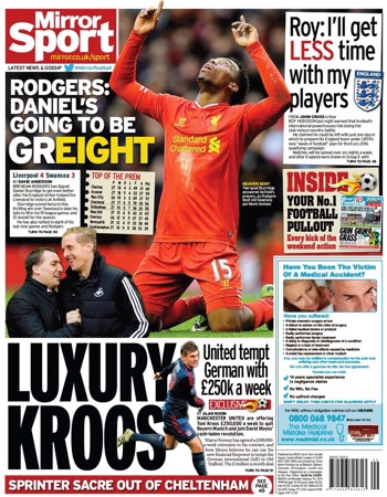 Daily Mirror Backpage