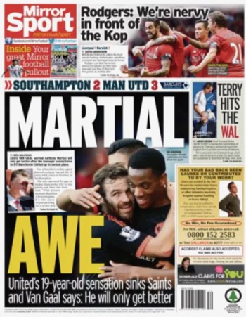 Daily Mirror Backpage