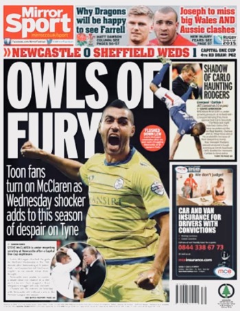 Daily Mirror Backpage