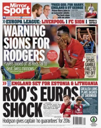 Daily Mirror Backpage