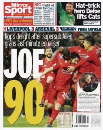 Daily Mirror Backpage