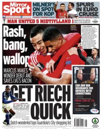 Daily Mirror Backpage
