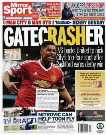 Daily Mirror Backpage