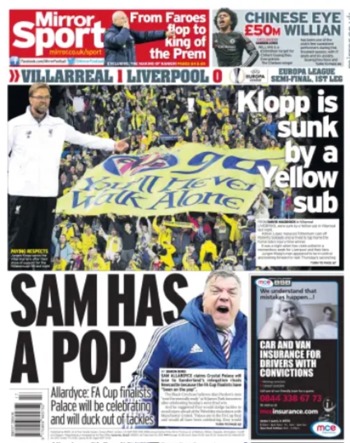 Daily Mirror Backpage