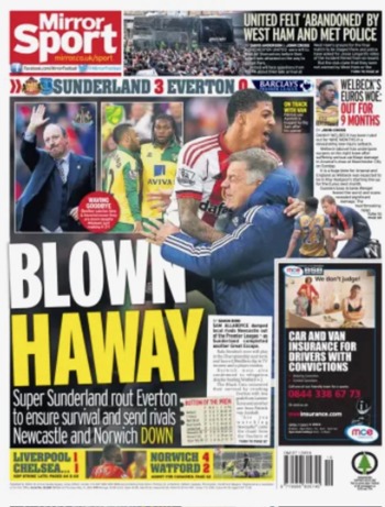 Daily Mirror Backpage