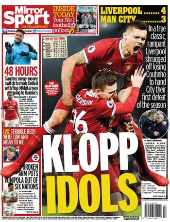 Daily Mirror Backpage