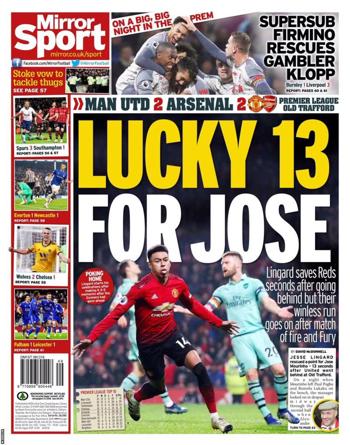 Daily Mirror Backpage