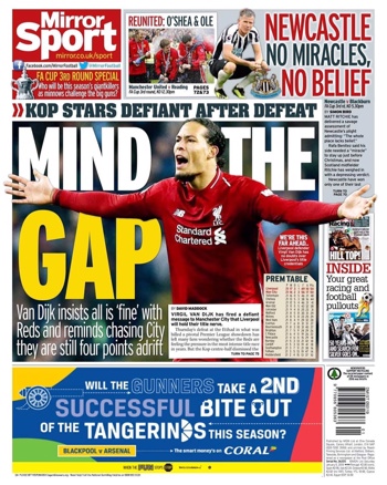 Daily Mirror Backpage