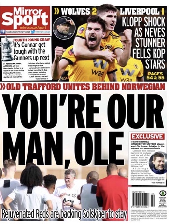 Daily Mirror Backpage