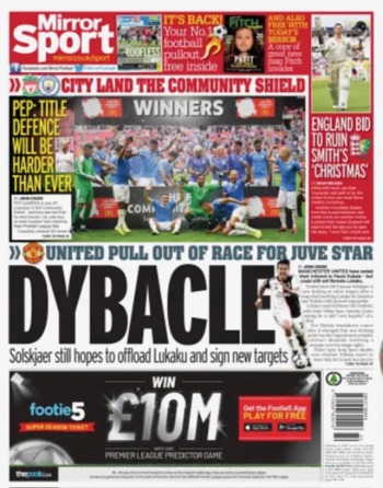 Daily Mirror Backpage