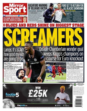 Daily Mirror Backpage