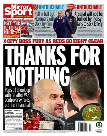 Daily Mirror Backpage