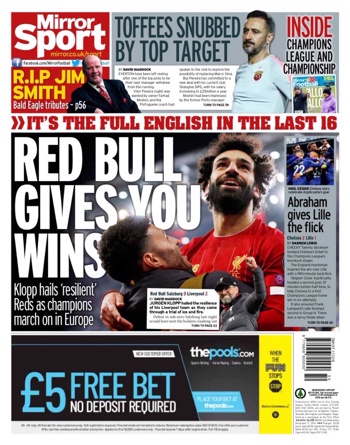 Daily Mirror Backpage