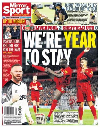 Daily Mirror Backpage