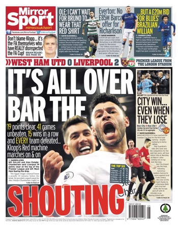 Daily Mirror Backpage