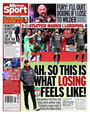 Daily Mirror Backpage