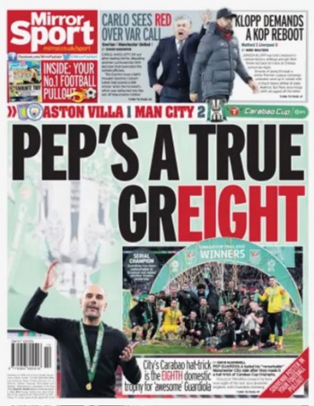 Daily Mirror Backpage