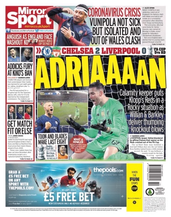 Daily Mirror Backpage