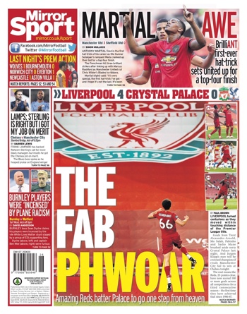 Daily Mirror Backpage