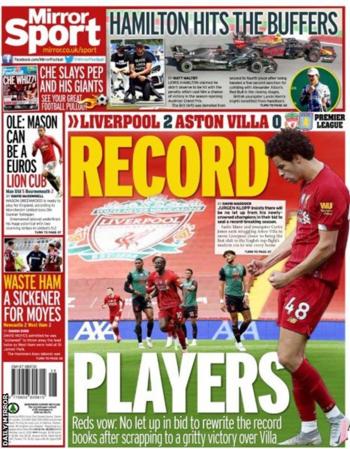 Daily Mirror Backpage