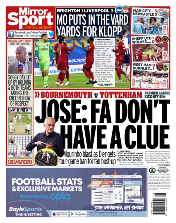 Daily Mirror Backpage