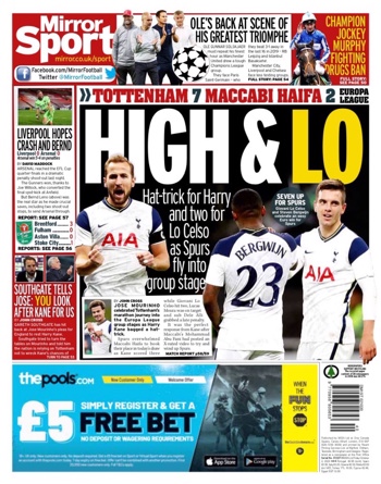 Daily Mirror Backpage