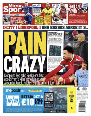 Daily Mirror Backpage