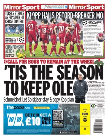 Daily Mirror Backpage