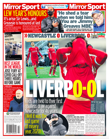 Daily Mirror Backpage