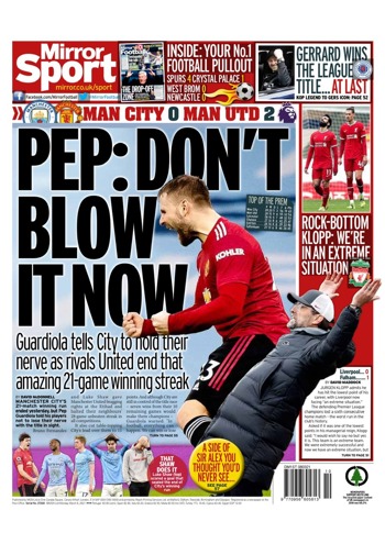 Daily Mirror Backpage