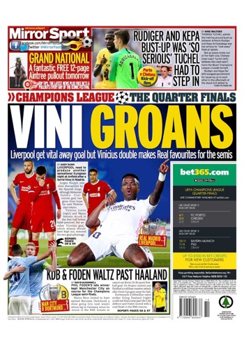 Daily Mirror Backpage