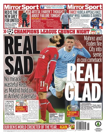 Daily Mirror Backpage