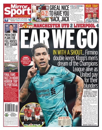 Daily Mirror Backpage