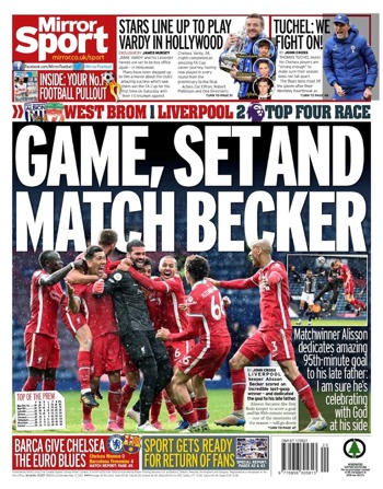 Daily Mirror Backpage