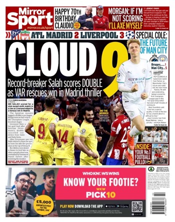 Daily Mirror Backpage