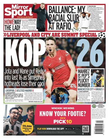 Daily Mirror Backpage