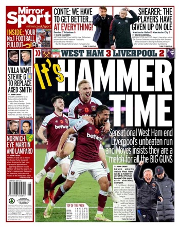Daily Mirror Backpage