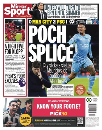 Daily Mirror Backpage
