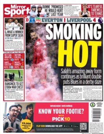 Daily Mirror Backpage