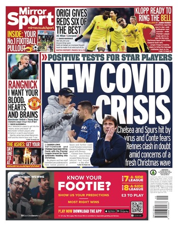 Daily Mirror Backpage