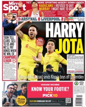Daily Mirror Backpage