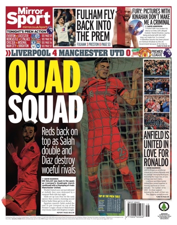 Daily Mirror Backpage
