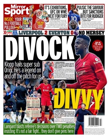 Daily Mirror Backpage