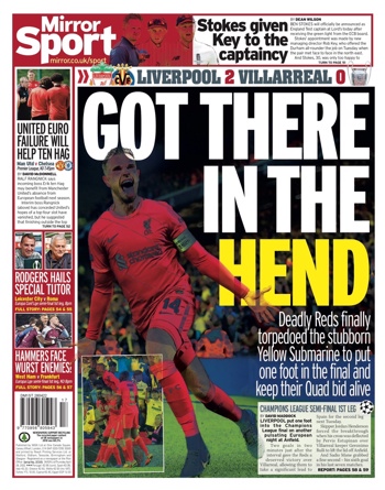 Daily Mirror Backpage