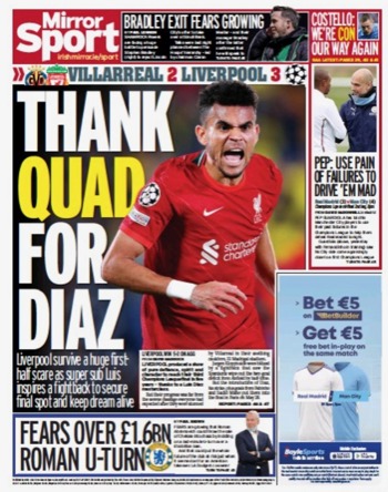 Daily Mirror Backpage