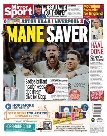 Daily Mirror Backpage
