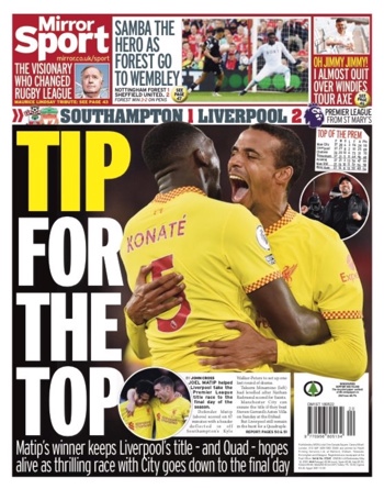 Daily Mirror Backpage