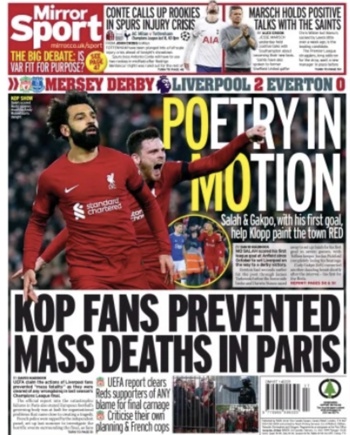 Daily Mirror Backpage