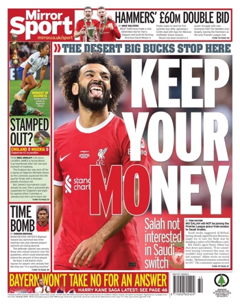 Daily Mirror Backpage